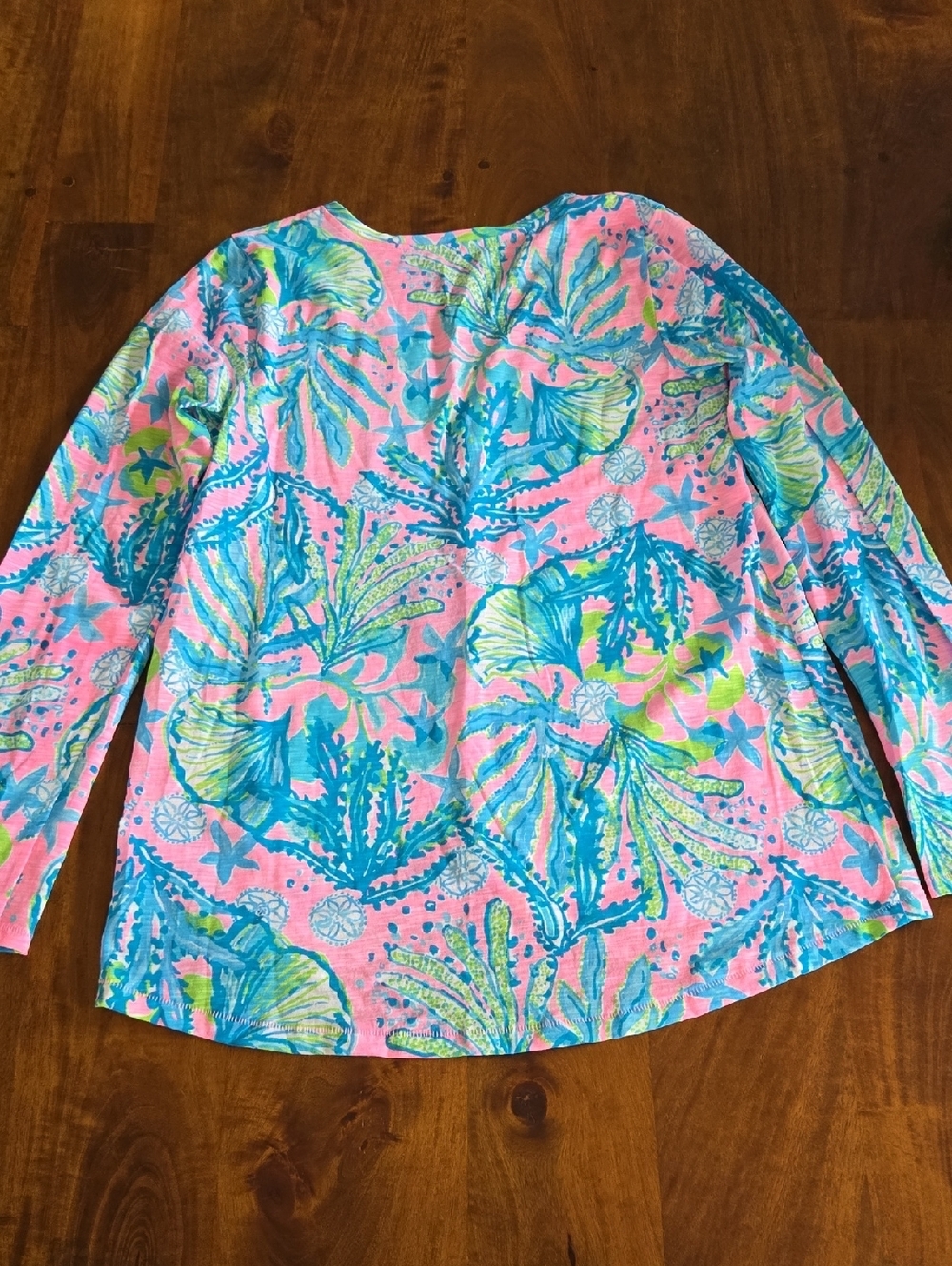 Lilly Pulitzer Etta Long Sleeve V-Neck Cotton Top Size Small - Picture 7 of 7